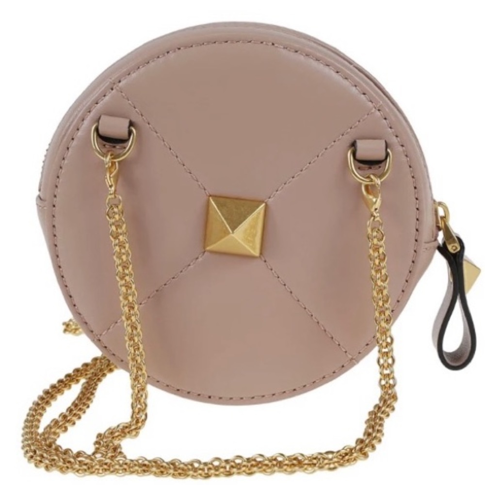 1st Prize 🏆 HP VALENTINO GARAVANI ROMAN STUD PURSE ROSE CANNELLE NEW SOLD OUT! - Picture 5 of 15